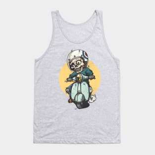 Skeleton Riding Motorbike Tank Top